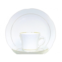 Talerz płytki 24 cm dek: 051 Złota Linia KAMELIA