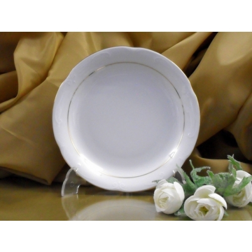 Talerz płytki 19 cm dek: 051 Złota Linia KAMELIA