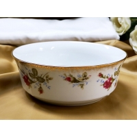 Salaterka cylindryczna 13 cm dek: 001 Róża Złota KAMELIA