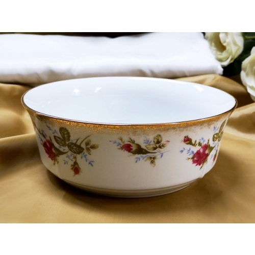 Salaterka cylindryczna 13 cm dek: 001 Róża Złota KAMELIA