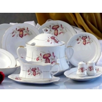 Salaterka cylindryczna 17 cm dek: 023 Margaretka Purpurowa KAMELIA