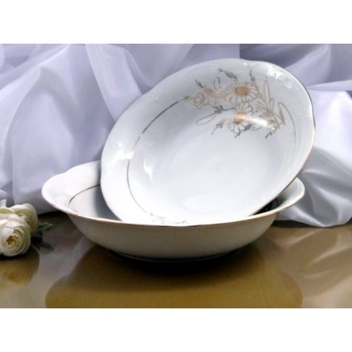 Salaterka okrągła 23 cm dek: 020 Margaretka Złota KAMELIA