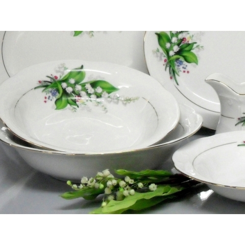 Salaterka okrągła 26 cm dek: 080 Kwiat Konwalii KAMELIA