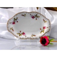 Półmisek owalny 28 cm dek: 001 Róża Złota KAMELIA