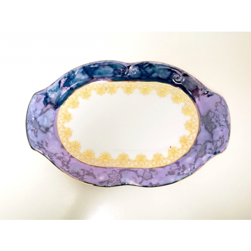 Półmisek owalny 24 Blue & Gold KAMELIA