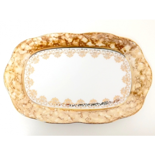 Półmisek głęboki 25 Brown & Gold KAMELIA