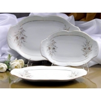 Półmisek owalny 24 cm dek: 020 Margaretka Złota KAMELIA