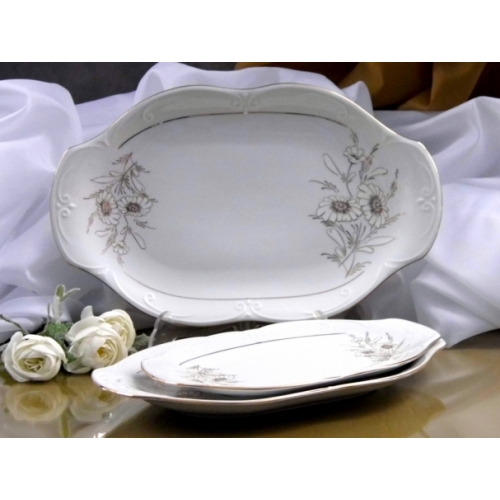 Półmisek owalny 24 cm dek: 020 Margaretka Złota KAMELIA