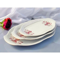 Półmisek owalny 24 cm dek: 023 Margaretka Purpurowa KAMELIA
