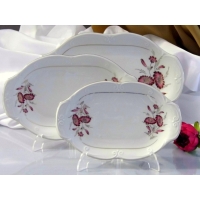 Półmisek owalny 33 cm dek: 023 Margaretka Purpurowa KAMELIA