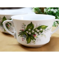 Bulionówka 400 ml ze spodkiem dek: 800 Konwalia KAMELIA