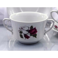 Bulionówka 400 ml ze spodkiem dek: 990 Róża Angielska KAMELIA 12/24