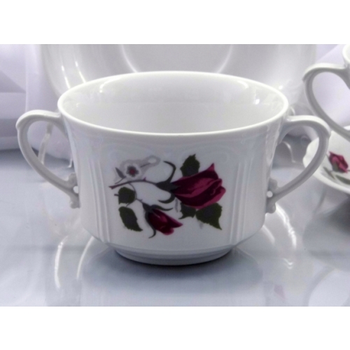 Bulionówka 400 ml ze spodkiem dek: 990 Róża Angielska KAMELIA 12/24
