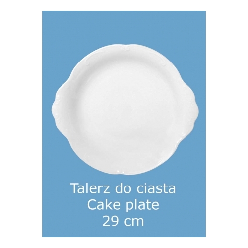 Talerz do ciasta 29 cm dek: 001 Róża Złota KAMELIA