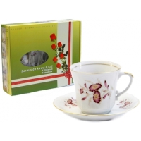 Serwis do kawy dla 6 osób / 12 części dek: 023 Margaretka Purpurowa KAMELIA GIFT BOX