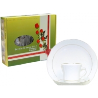 Serwis do kawy dla 6 osób / 12 części dek: 051 Złota Linia KAMELIA GIFT BOX