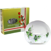 Serwis do kawy dla 6 osób / 12 części dek: 080 Kwiat Konwalii KAMELIA GIFT BOX