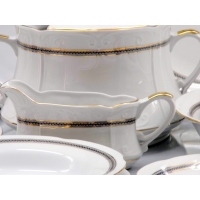Serwis do kawy dla 12 osób / 39 części dek: 130 Black & Gold KAMELIA
