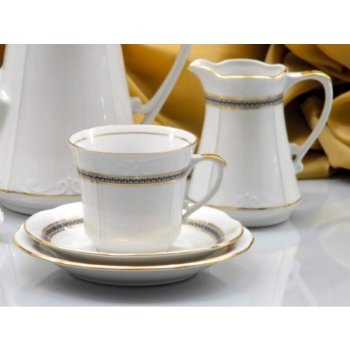 Serwis do kawy dla 12 osób / 39 części dek: 130 Black & Gold KAMELIA