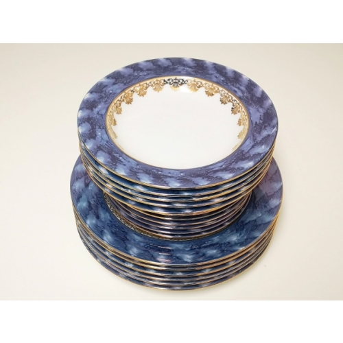 Komplet talerzy 6/17 Blue & Gold NINA gat.3 WYPRZEDAŻ