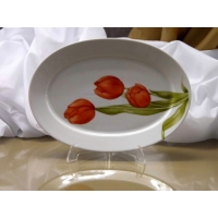 Komplet półmisków owalnych 24, 28, 33 cm dek: 088 Tulipan ASTRA