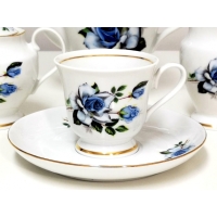 Serwis do kawy dla 12 osób / 27 części dek: 086 Blue Roses ASTRA