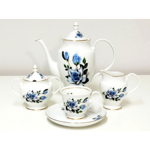 Serwis do kawy dla 12 osób / 27 części dek: 086 Blue Roses ASTRA