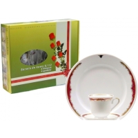 Serwis do kawy dla 6 osób / 12 części dek: 430 Krata Purpurowa ASTRA GIFT BOX