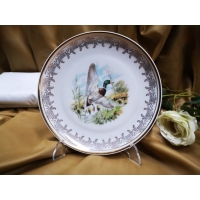 Patera 22 cm + stojak dek: Myśliwska ATELIER kaczka  WYPRZEDAŻ
