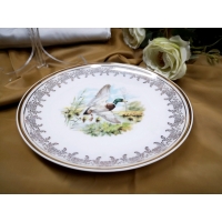 Patera 22 cm + stojak dek: Myśliwska ATELIER kaczka  WYPRZEDAŻ