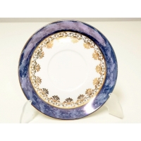 Flaczarka 350 ml ze spodkiem dek: 013 Blue & Gold AURORA 12/24
