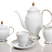 Serwis do kawy dla 6 osób / 22 części dek: G067 Złota Wstęga ASTRA