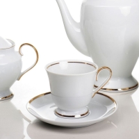 Serwis do kawy dla 6 osób / 22 części dek: G067 Złota Wstęga ASTRA