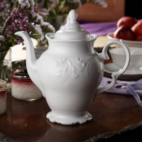 Serwis do kawy dla 6 osób / 21 części dek. C001 Biała FRYDERYKA