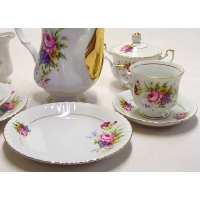 Spodek pod filiżankę 14 cm dek: 096 Kwiatowa Łąka IWONA