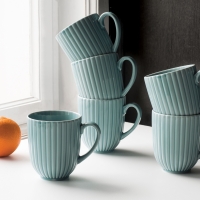 Kubek 350 ml dek: K600 Turkusowa DAISY komplet 6/6