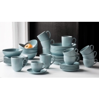 Kubek 350 ml dek: K600 Turkusowa DAISY komplet 6/6
