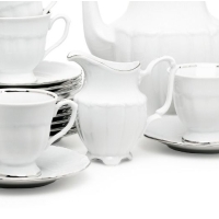 Serwis obiadowo-kawowy dla 12 osób / 96 części dek. G237 Platynowa Linia MARIA TERESA