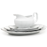 Serwis obiadowo-kawowy dla 12 osób / 96 części dek. G237 Platynowa Linia MARIA TERESA