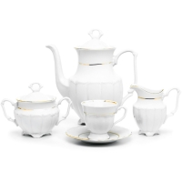 Serwis do kawy dla 12 osób / 39 części dek. B014 Złota Linia MARIA TERESA