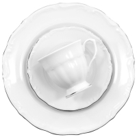 Serwis obiadowo-kawowy dla 12 osób / 96 części dek. G237 Platynowa Linia MARIA TERESA