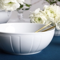 Salaterka okrągła 23 cm dek: 0001 Biała OKTAWA