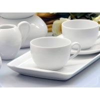 Taca prostokątna 36 cm dek: E755 Biała Linea YVETTE