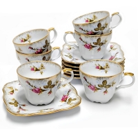 Filiżanka 220 ml ze spodkiem Róża Złota ROMANTICA