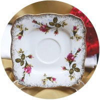 Filiżanka 220 ml ze spodkiem Róża Złota ROMANTICA