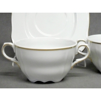 Bulionówka 400 ml ze spodkiem dek: B014 Złota Linia ROMANTICA 12/24