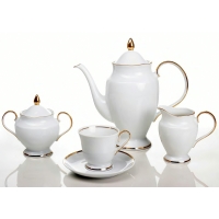 Serwis do kawy dla 6 osób / 22 części dek: G067 Złota Wstęga ASTRA