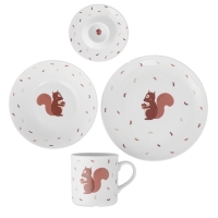 Zestaw śniadaniowy dla dziecka 1/4 dek: W050 Wiewiórka KUBUŚ