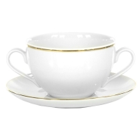 Bulionówka ze spodkiem 350 ml dek: 3604 Złota Linia YVONNE 6/12