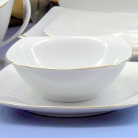 Salaterka kwadratowa 17 cm dek: 3603 Złota Linia AKCENT